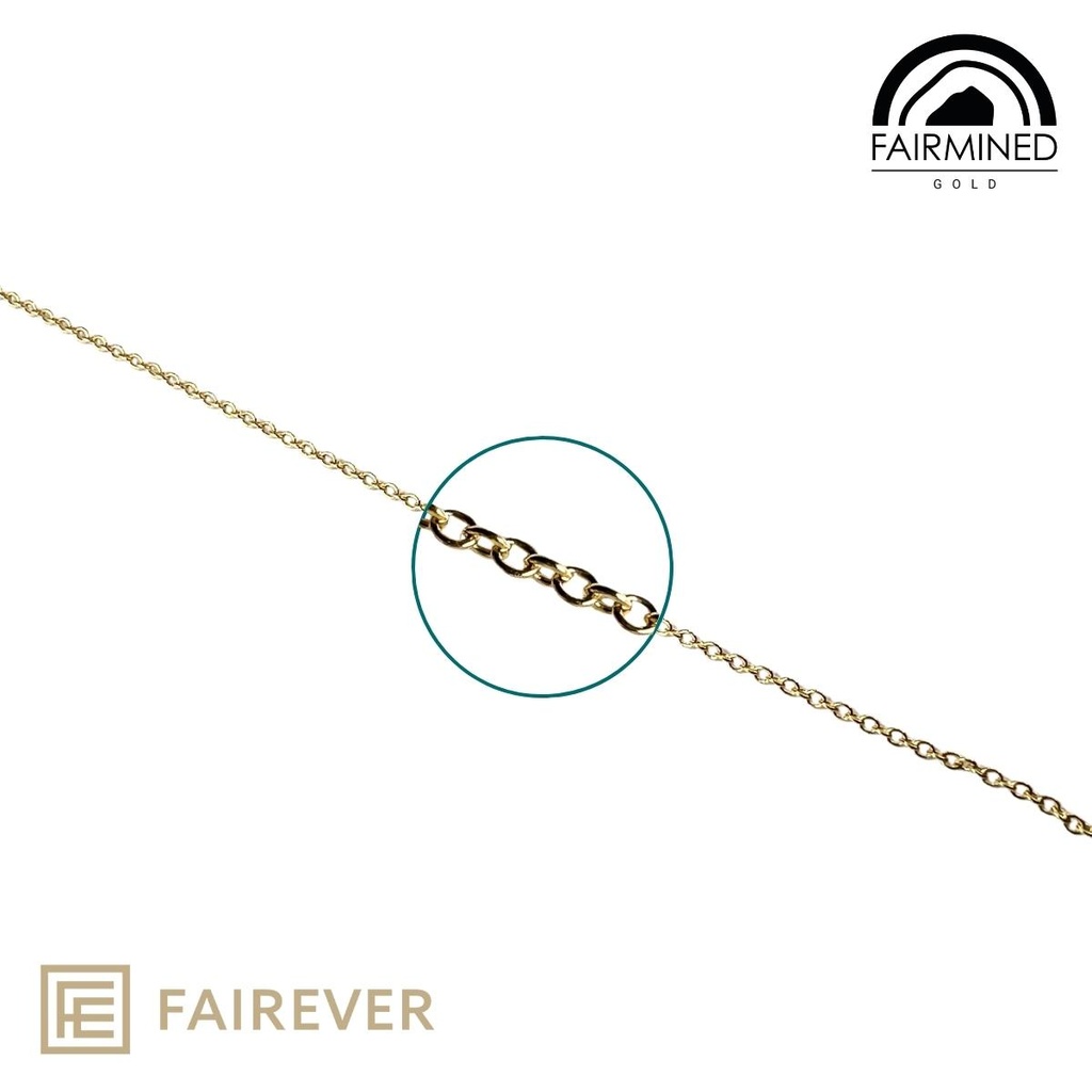 Fairmined Gold - Tight Anchor Chain - Width 1.55 mm, Wire 0.4 mm (0.063 g/cm)