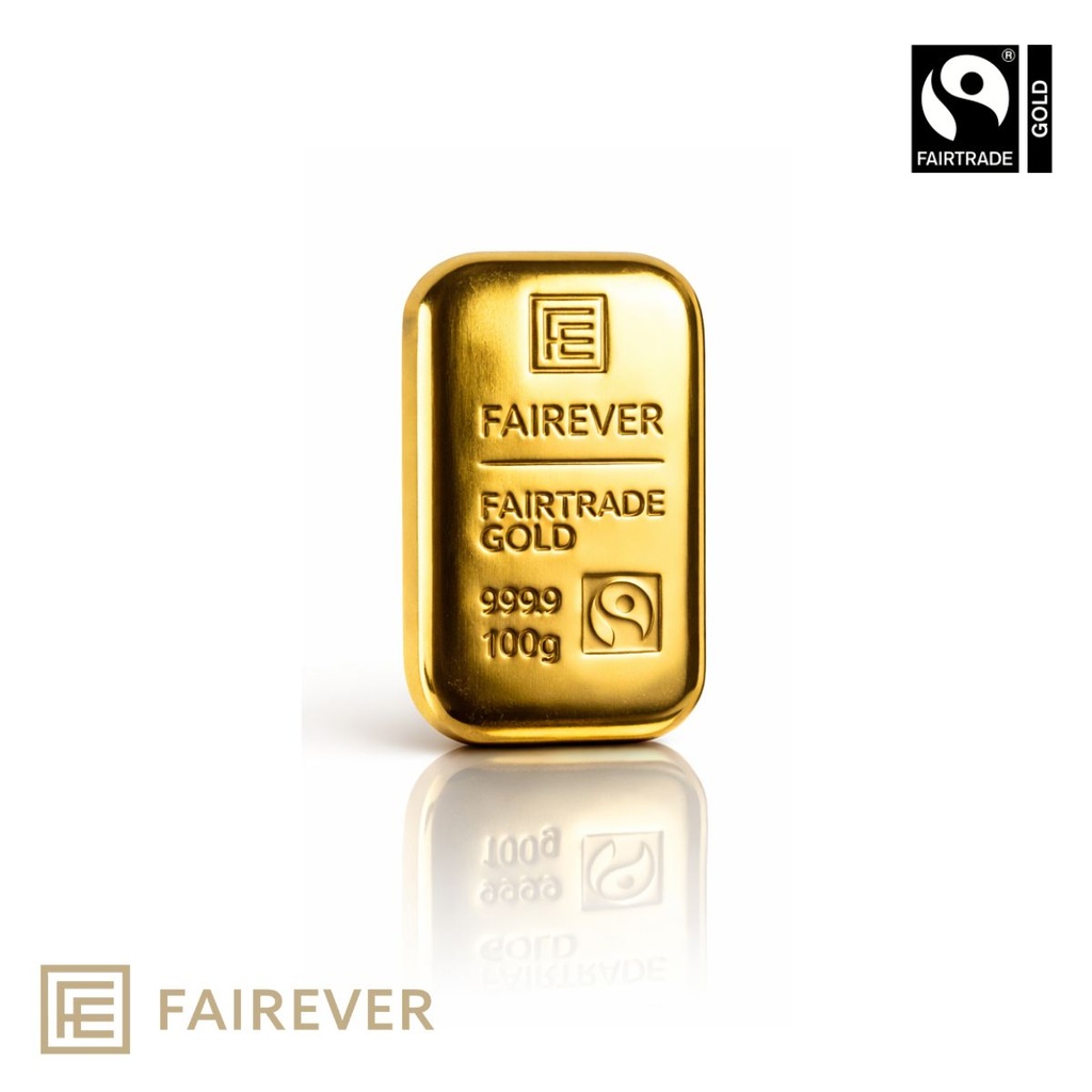 Fairtrade Gold Bar 999.9 ‰ 24 kt - 100 g Cast Bar