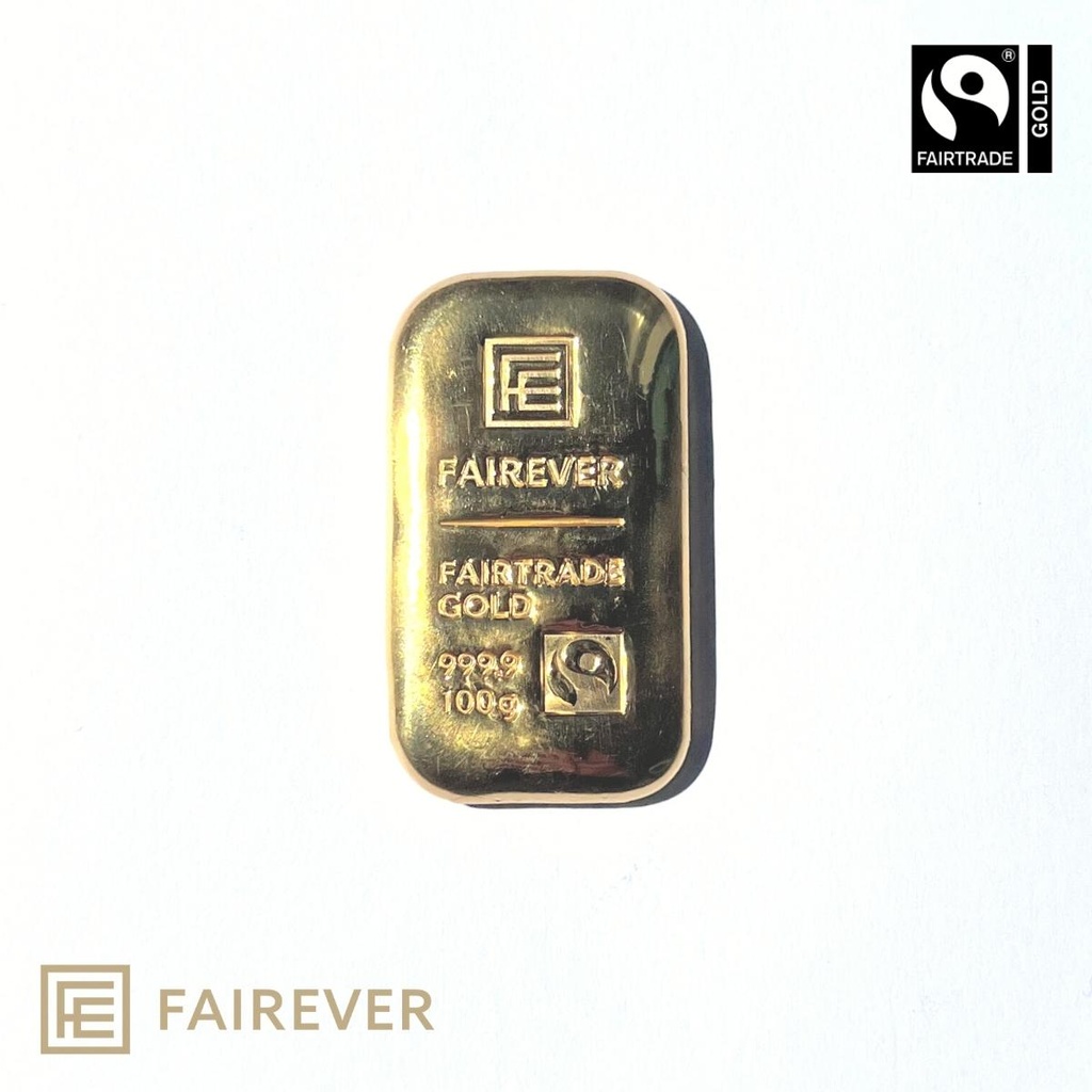 Fairtrade Goldbarren 999.9 ‰ 24 kt - 100 g Gussbarren