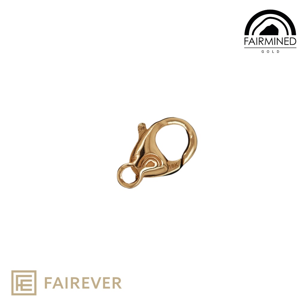 Fairmined Gold - 750 ‰ Yellow Gold - 9 mm Lobster Clasps - 0.62 g
