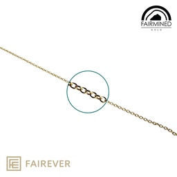 Enge Ankerkette - 750 ‰ (18 kt) Fairmined Gold - Breite 1.55 mm, Draht 0.4 mm (0.076 g/cm)